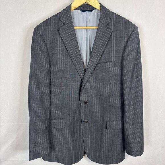Brooks Brothers Explorer Regent Fit 40R Gray Pinstripe Blazer Jacket - Picture 1 of 11